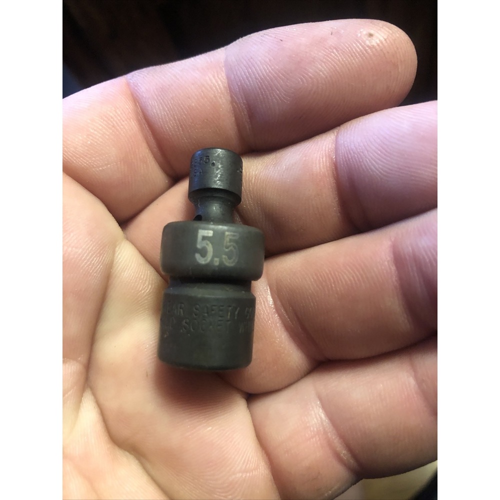 SK 32355 1/4" Drive 6pt Metric 5.5mm Universal Impact Swivel Socket US